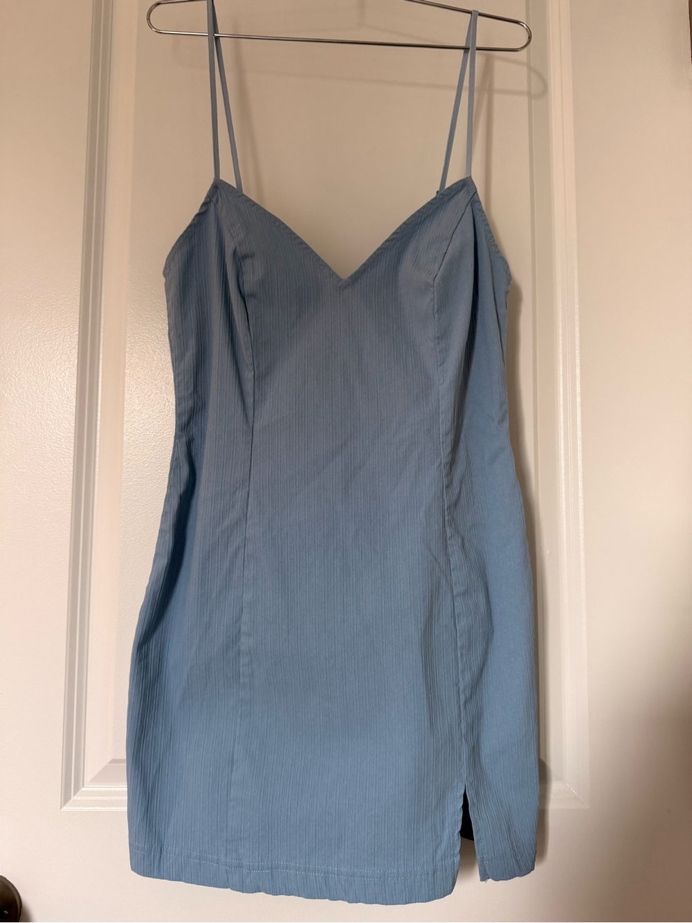 Urban Outfitters Pale Blue Ribbed Cami Dress